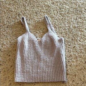 Altar'd State Gray Ribbed Camisole Sleeveless Top